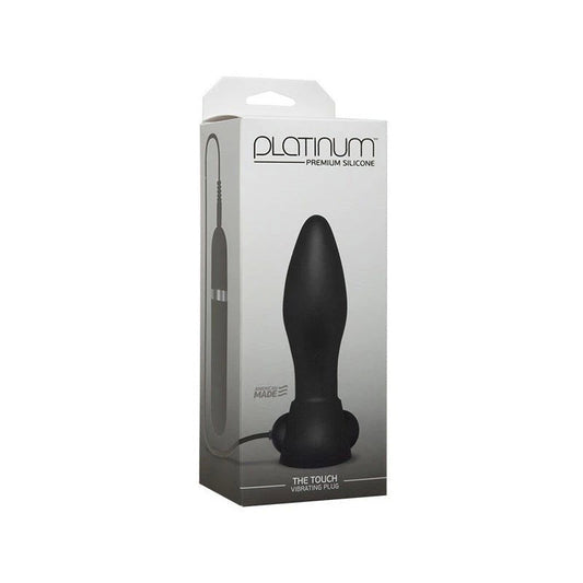 Doc Johnson Platinum The Touch Vibrating Anal Plug Black - Butt Plugs