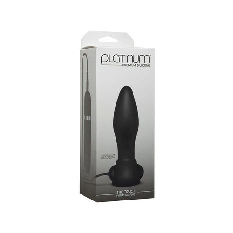 Doc Johnson Platinum The Touch Vibrating Anal Plug Black - Butt Plugs