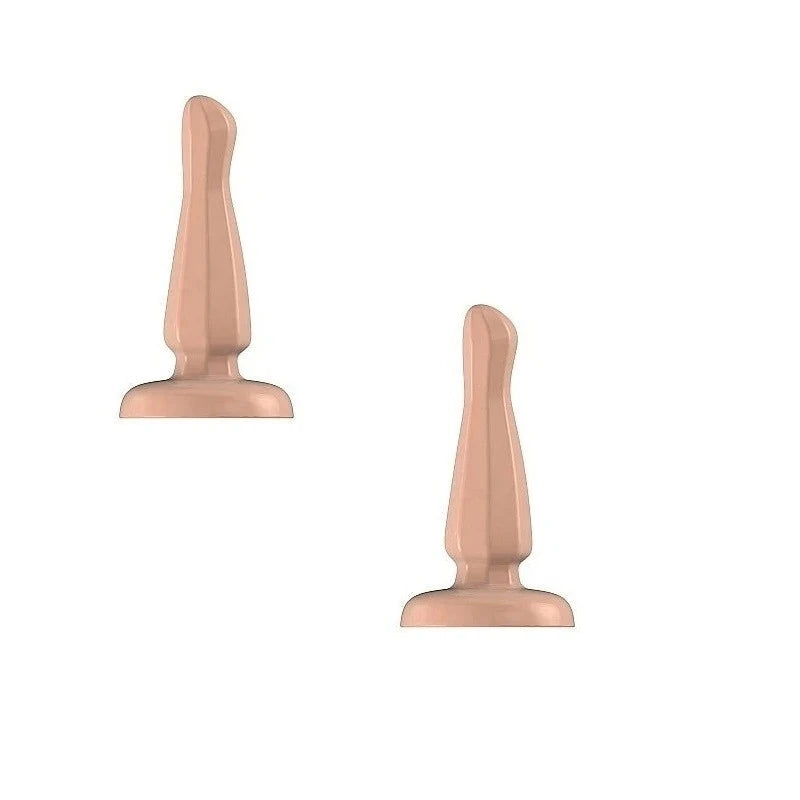 Bottom Line Rubber Butt Plug Flesh Model 3 4 inch Butt Plugs