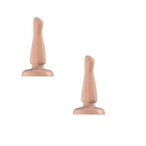 Bottom Line Rubber Butt Plug Flesh Model 3 4 inch - Butt Plugs