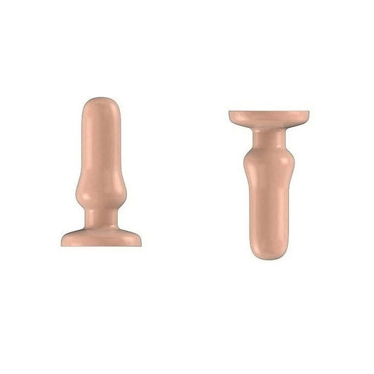 Bottom Line Rubber Butt Plug Flesh Model 4 - Butt Plugs