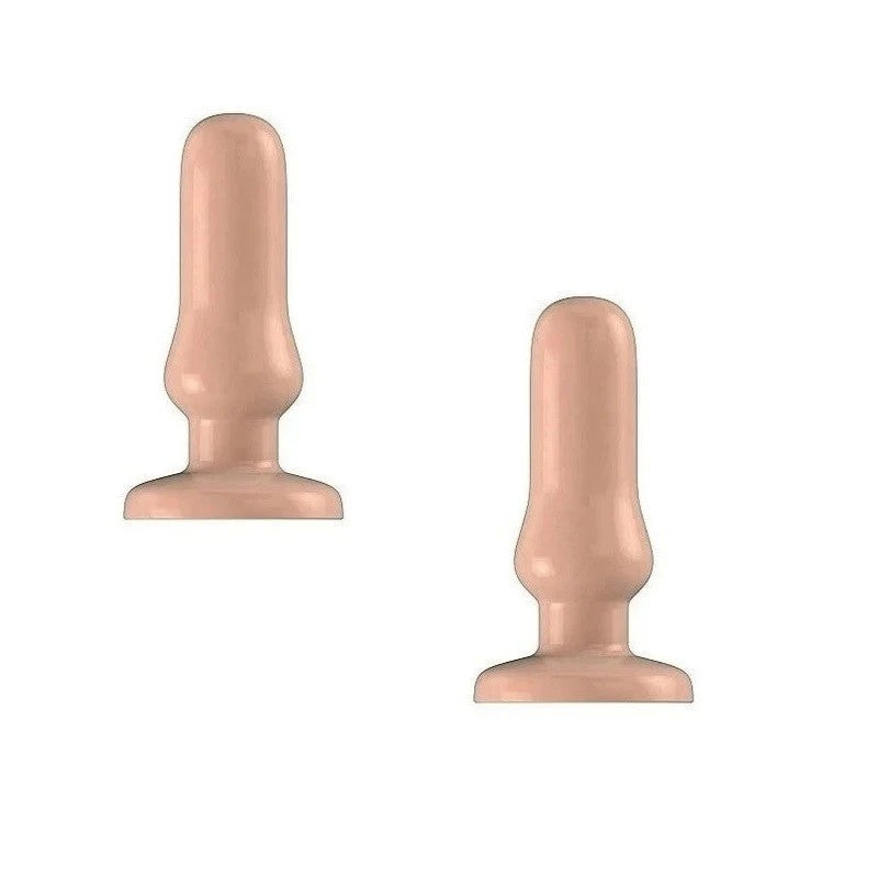 Bottom Line Rubber Butt Plug Flesh Model 4 Butt Plugs