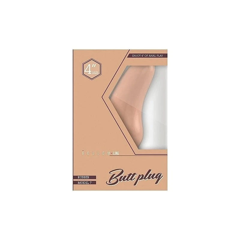 Bottom Line Rubber Butt Plug Flesh Model 7 Butt Plugs