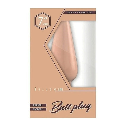 Bottom Line Rubber Butt Plug Flesh Model 1 - Butt Plugs