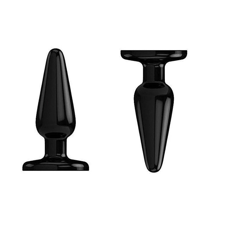 Bottom Line Rubber Butt Plug Black Model 1 Black Butt Plugs