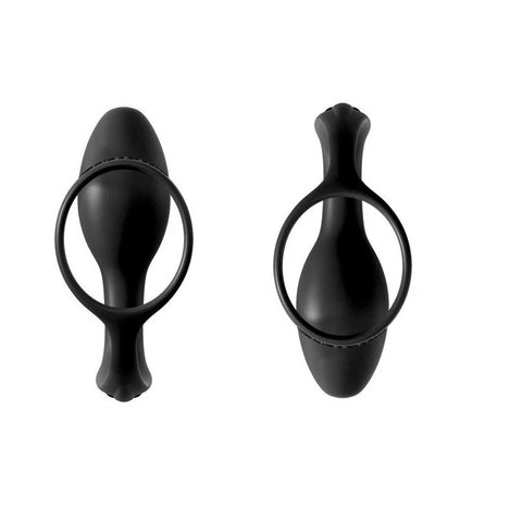 Anal Fantasy Ass Gasm Cock Ring With Beginner Anal Plug - Ball and Cock Toys