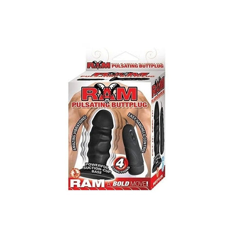 Ram Pulsating Buttplug Black - Butt Plugs