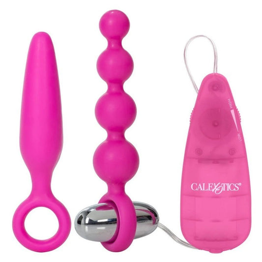 Booty Call Fun and Pleasurable Vibro Kit Pink - Anal Vibrators