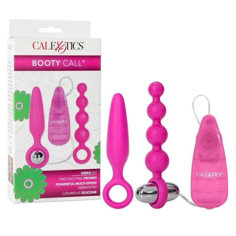 Booty Call Fun and Pleasurable Vibro Kit Pink Anal Vibrators