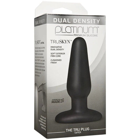 Doc Johnson Platinum The Tru Butt Play Plug Taper Black - Butt Plugs