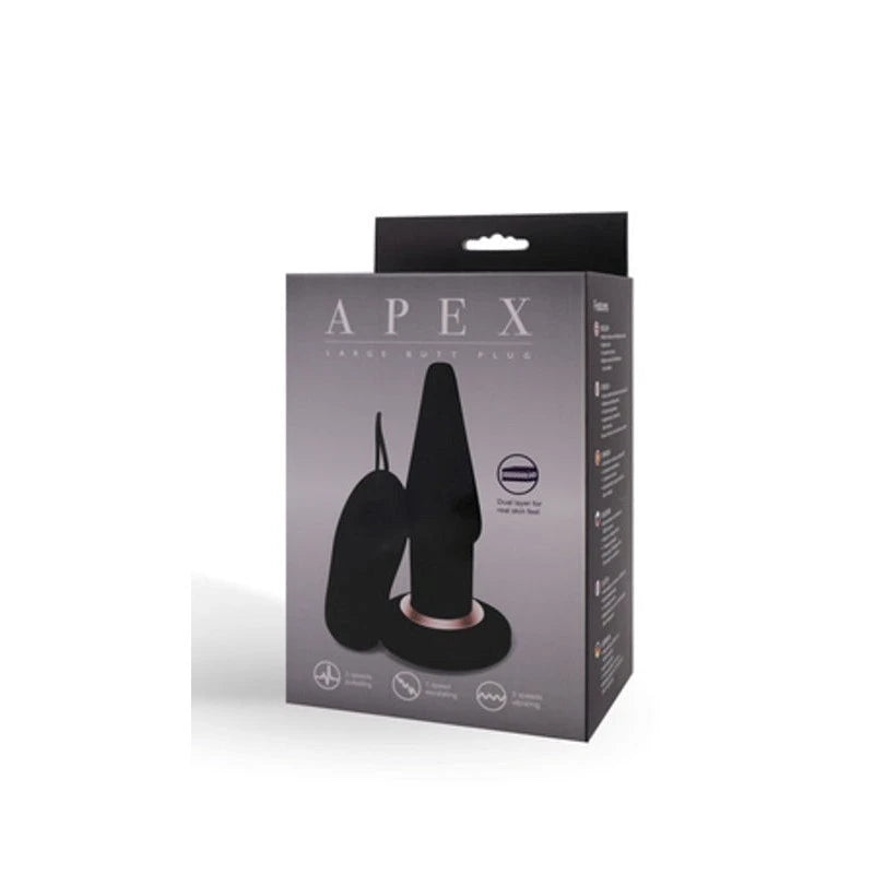Apex Vibrating Butt Plug Black Anal Vibrators