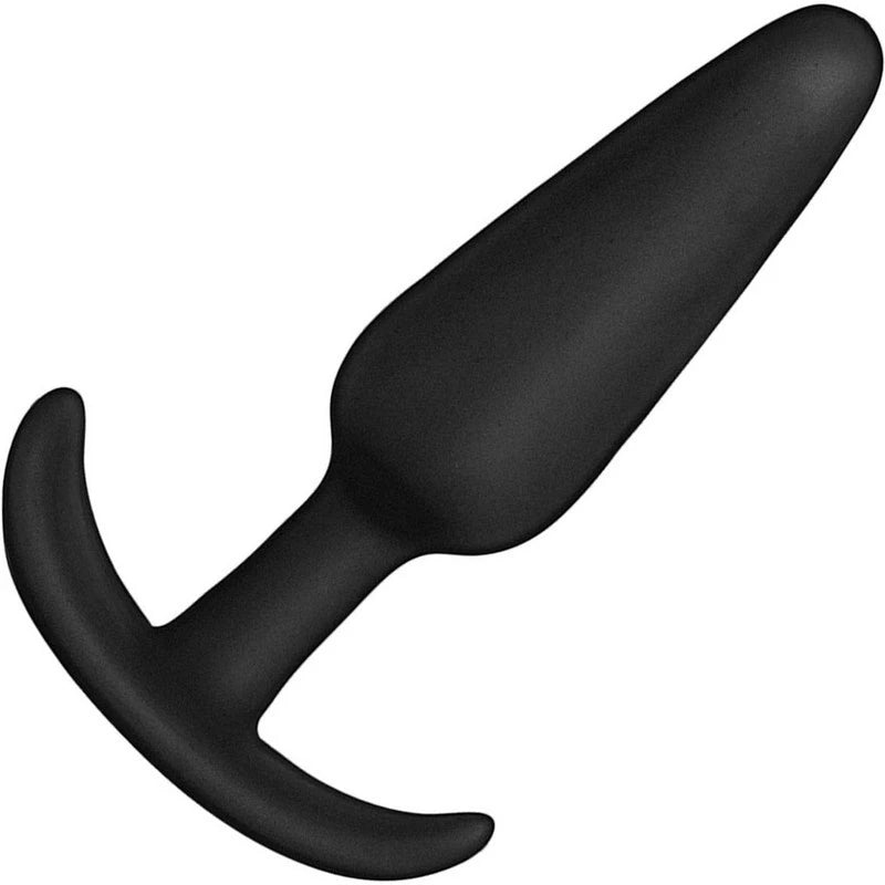 Smiling Butt Plug 3.5in / 8.9cm Silicone Black Butt Plugs