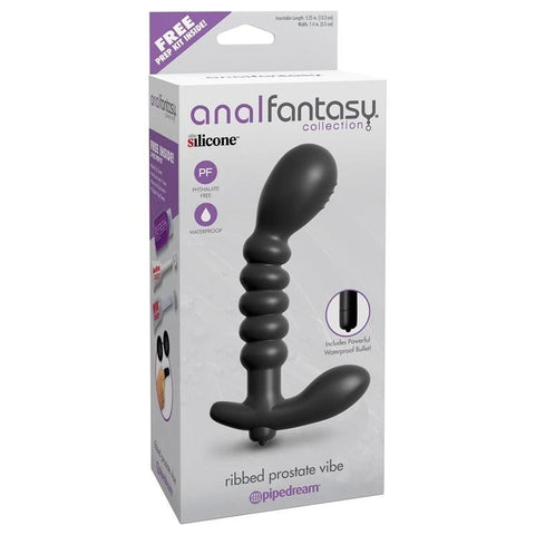Anal Fantasy Collection Ribbed Prostate Vibrator - Prostate Toys