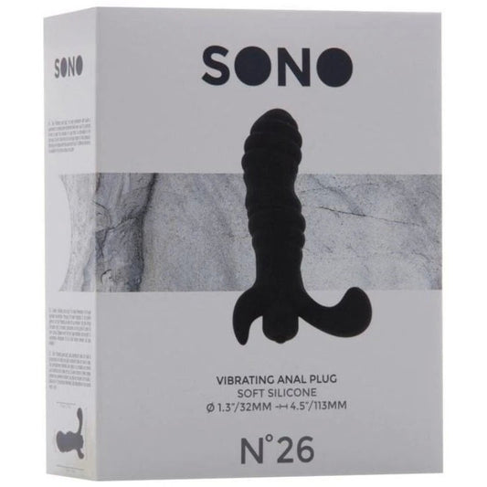 SONO No. 26 Vibrating Anal Plug Black - Anal Vibrators