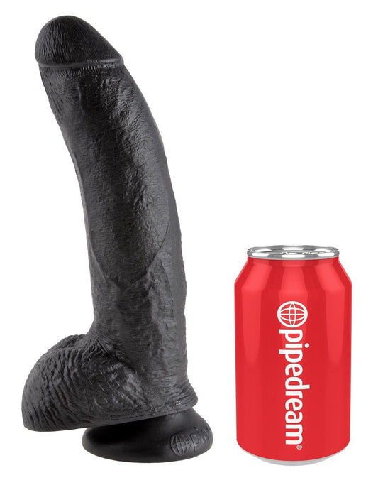 King Cock 9 Inch Suction Cup Realistic Dong with Balls - Realistic Dildos