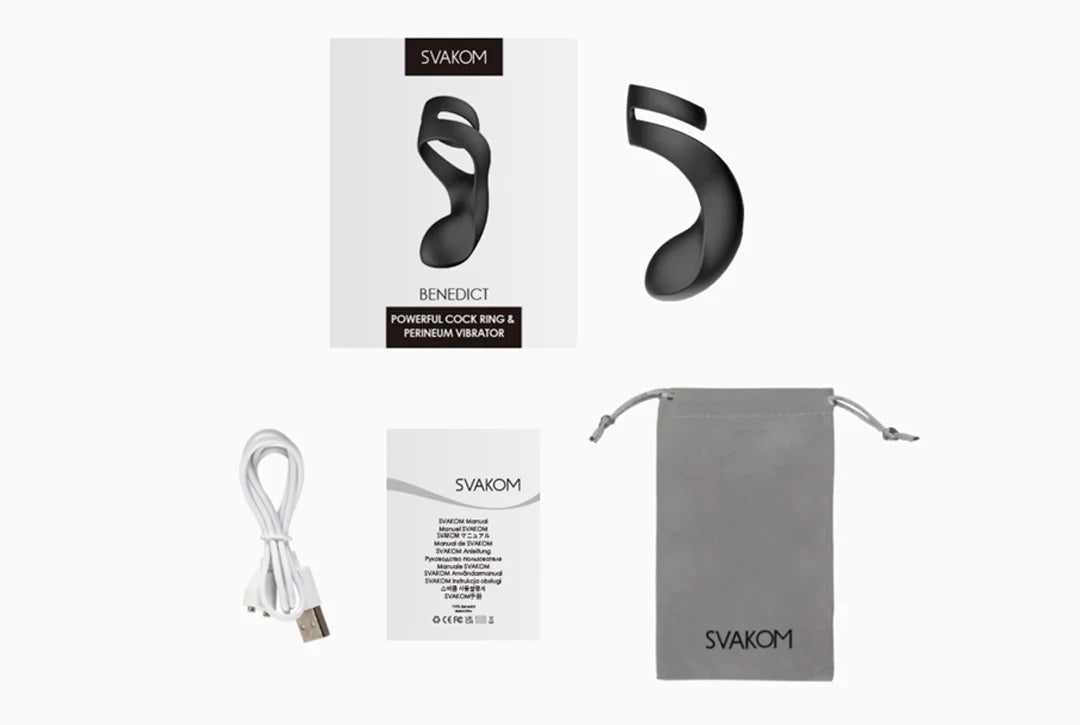 Svakom Benedict Vibrating Double Ring Perineum Stimulator Ball and Cock Toys