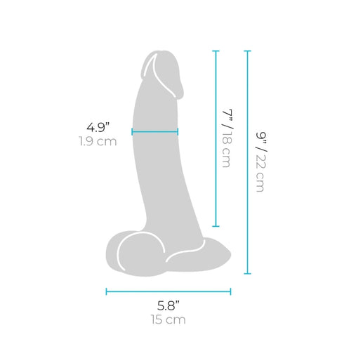 B-Vibe Slipskin 9 Inch Curved Realistic Silicone Dildo - Realistic Dildos