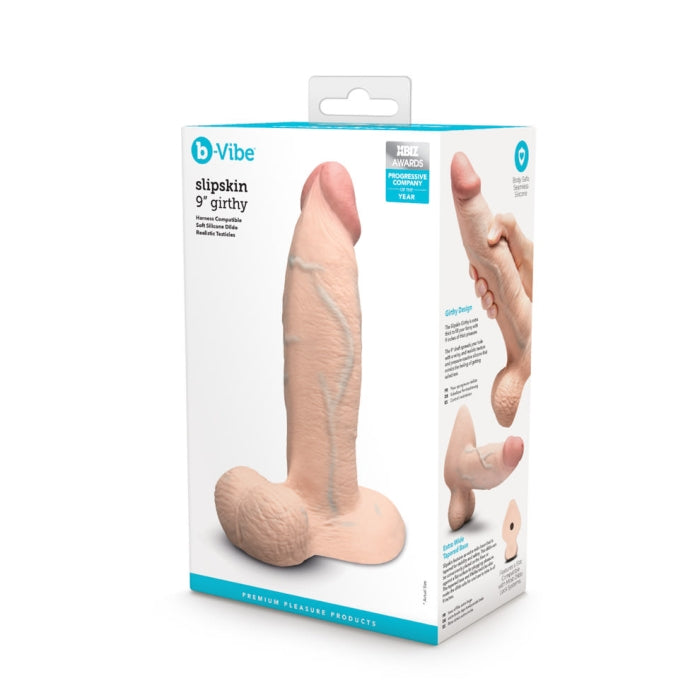 B-Vibe Slipskin Girthy 9 Inch Realistic Silicone Dildo Realistic Dildos