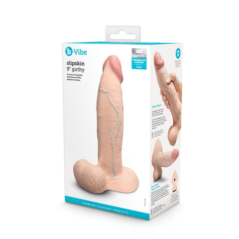 B-Vibe Slipskin Girthy 9 Inch Realistic Silicone Dildo - Realistic Dildos
