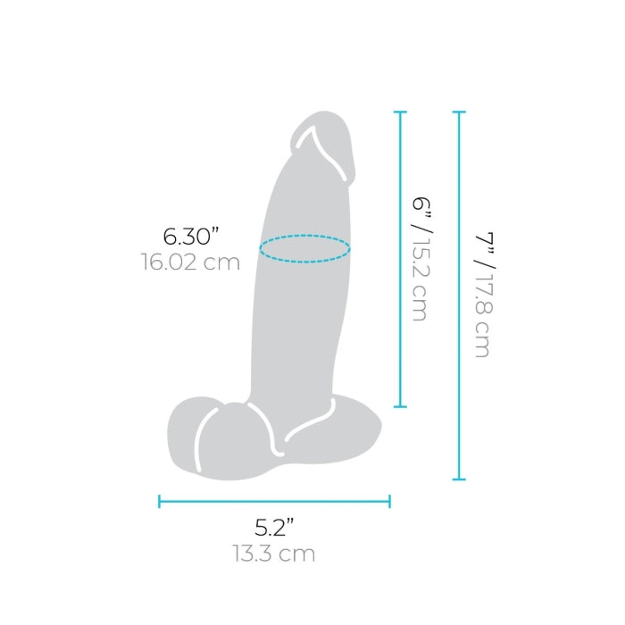 B-Vibe Slipskin 7 Inch Realistic Silicone Dildo Girthy Realistic Dildos