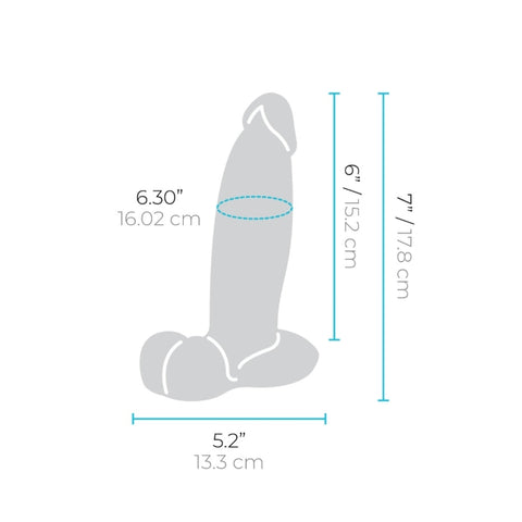 B-Vibe Slipskin 7 Inch Realistic Silicone Dildo Girthy - Realistic Dildos