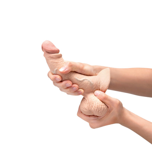 B-Vibe Slipskin Curved Realistic Silicone Dildo 6.5 Inch - Realistic Dildos