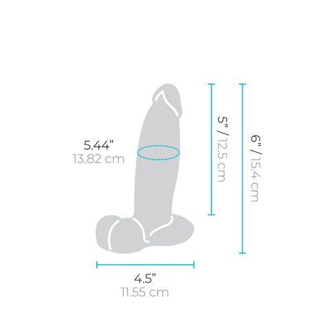 B-Vibe Slipskin Girthy 6 Inch Realistic Silicone Dildo - Realistic Dildos