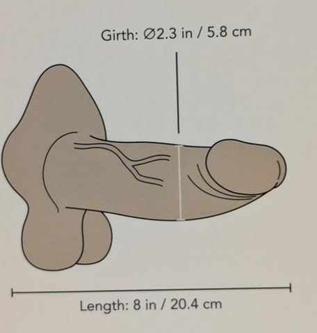 B-Vibe Slipskin Realistic Silicone Dildo Girthy 8 Inch - Realistic Dildos
