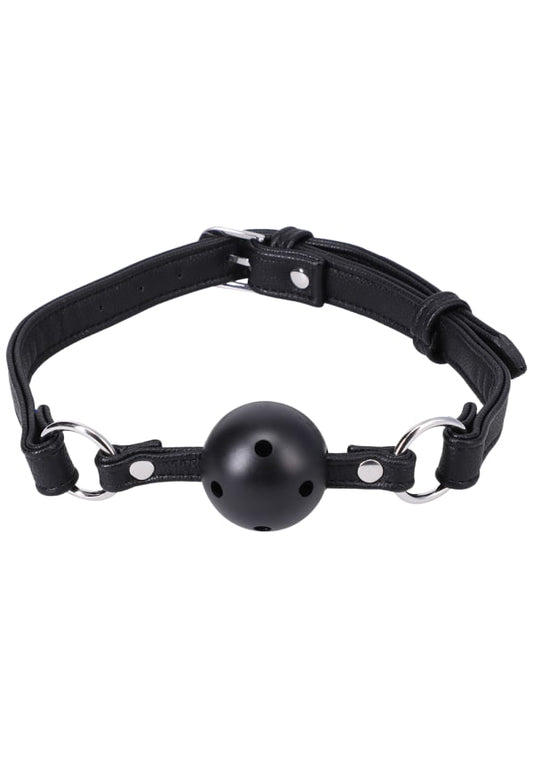 Doc Johnson BDM Play Began Leather Ball Gag In A Bag Bondage Gags and Bits