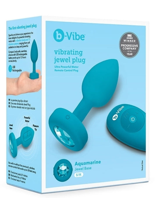b-Vibe Vibrating Jewels Remote Control Plug S/M Butt Plugs