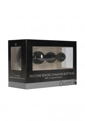 Shots Toys Silicone Butt Plug with Diamond Gem Base - Butt Plugs