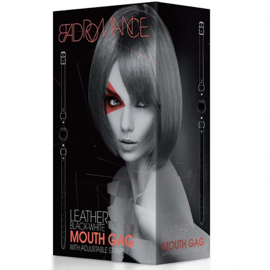 Bad Romance Leather Mouth Gag with Adjustable Straps - Bondage Gags and Bits
