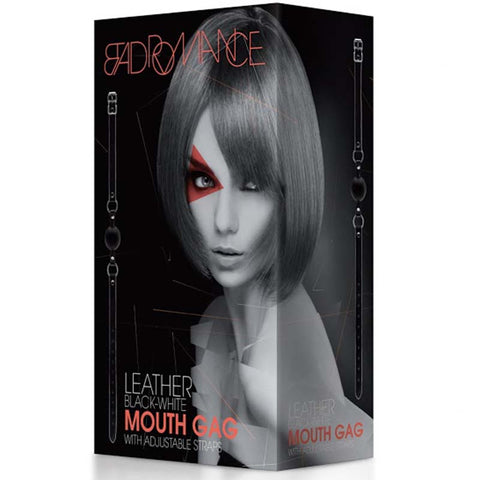Bad Romance Leather Mouth Gag with Adjustable Straps - Bondage Gags and Bits