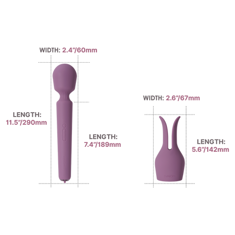 Svakom Emma Neo 2 Rabbit Ears Body Wand Massager - Body Wands