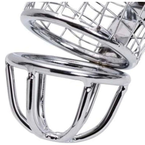 Caged Dragon Male Chastity Device Silver - Male Chastity