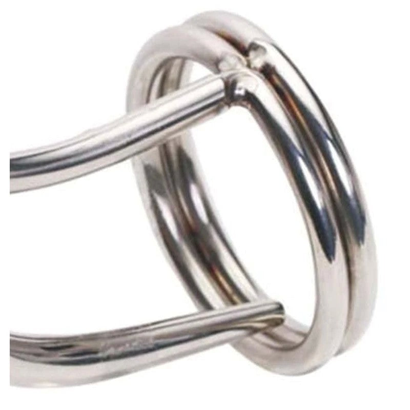Dual Ringed Cock Trap Male Chastity Penis Plugs