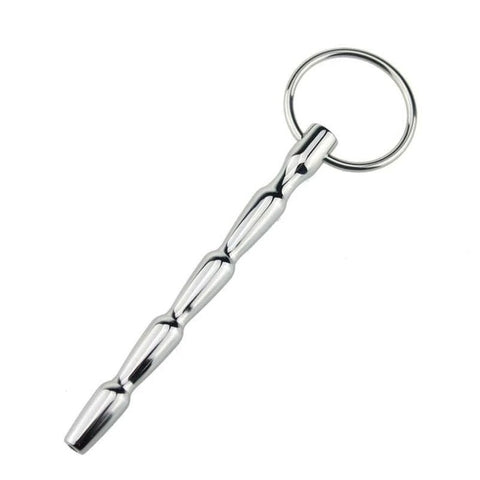 Cyber Bites Steel Penis Plug With Glans Ring - Penis Plugs