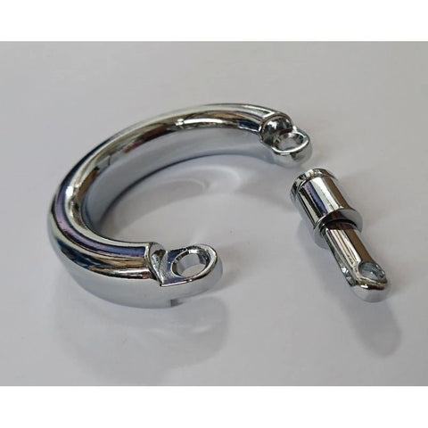 Steel Chastity Device Testical Ring - Male Chastity