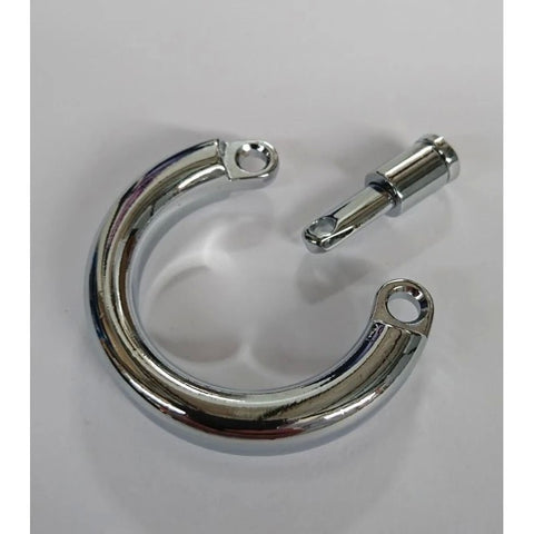Steel Chastity Device Testical Ring - Male Chastity