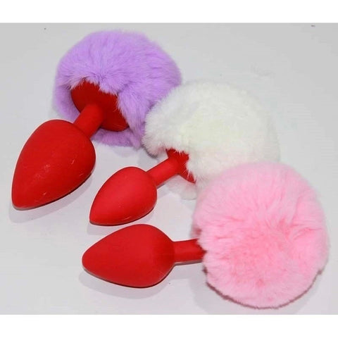 Bunny Faux Tail Silicone Anal Plug Small - Butt Plugs