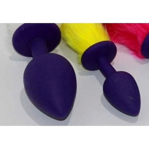 Rabbit Faux Tail Silicone Butt Plug Medium - Butt Plugs