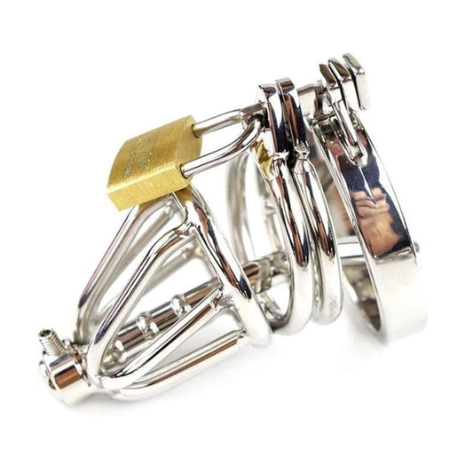 Cock Cage with Catheter Tube - Male Chastity