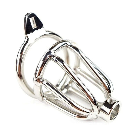 Cock Cage with Catheter Tube - Male Chastity