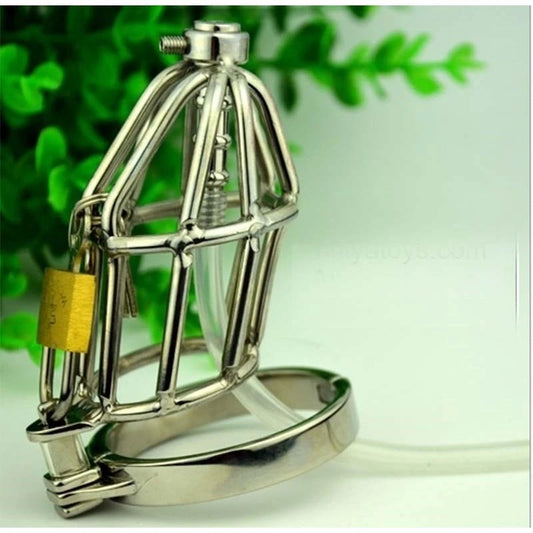 Micturate Cock Cage & Urethral Tube - Male Chastity