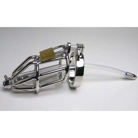 Micturate Cock Cage & Urethral Tube - Male Chastity