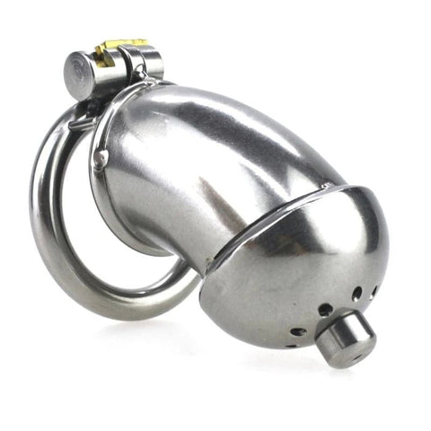 Built-in Lock Chastity Cage With Penis Plug - Male Chastity