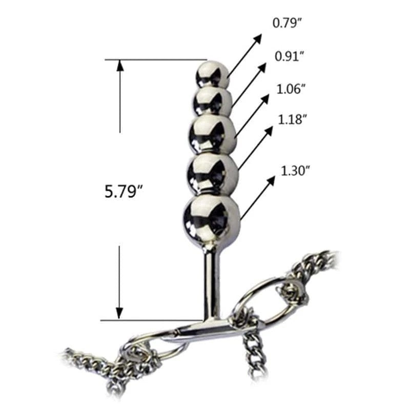 Chastity Belt & Bar With Plug Male Chastity
