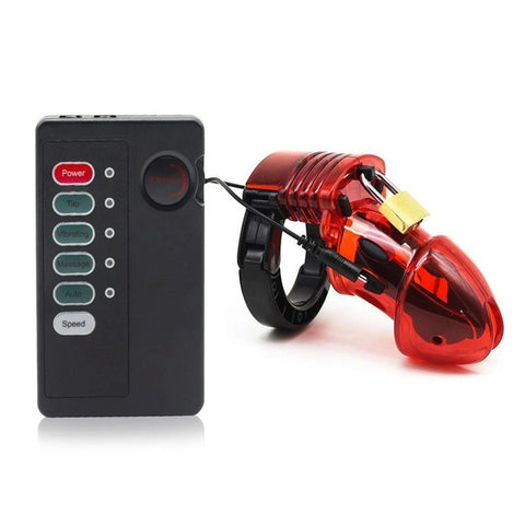 Precision Pleasure - E-Stim Chastity Cage & Remote - Male Chastity