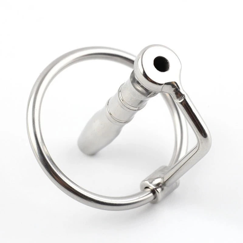 Flared Cum Through Penis Plug with Glans Ring Penis Plugs