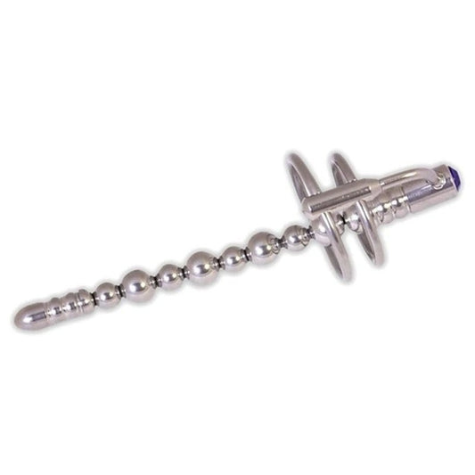 Jewel End Multi-Ball Steel Penis Plug - Penis Plugs